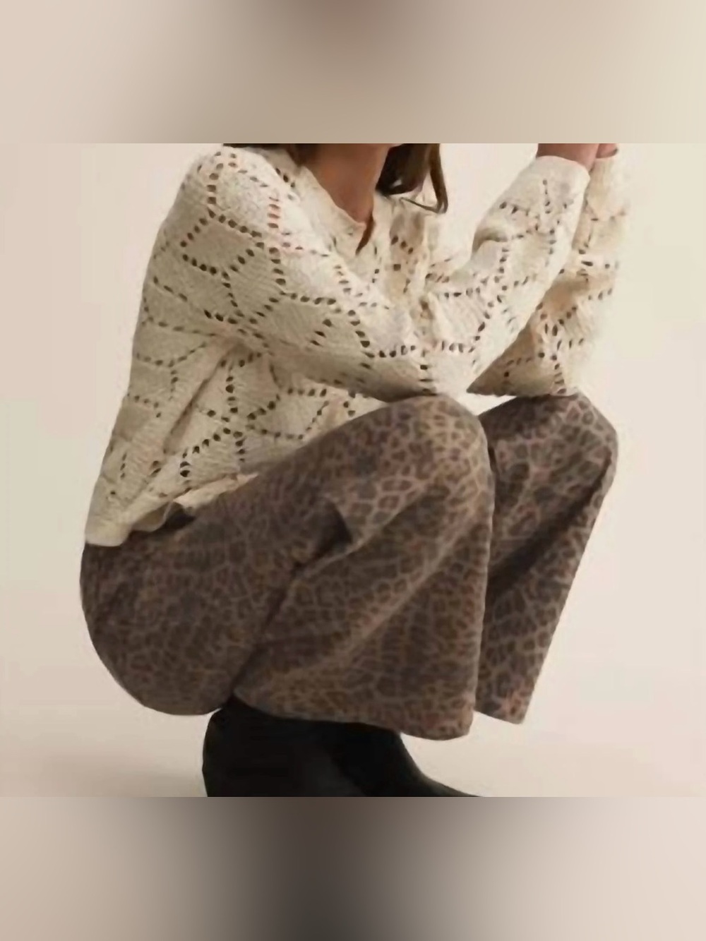 Z Supply Marli Denim Leopard Pants in Natural. Size 26 - Picture 7 of 15